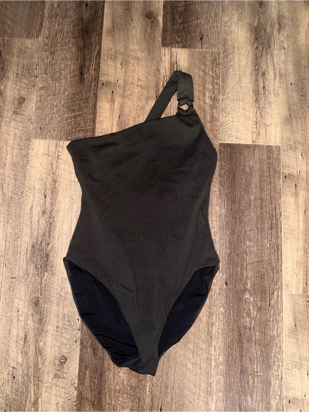 Onia Black printed One-Shoulder One-Piece Swimsuit